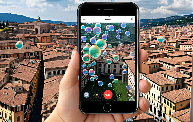 **

Prompt:  A digitally manipulated newsfeed on a smartphone, highlighting personalized algorithmic bubbles and polarized political content, conveying a sense of being trapped in an echo chamber, social media interface, modern technology, Italian cityscape background subtly visible.

**